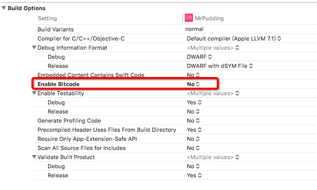 Build Settings